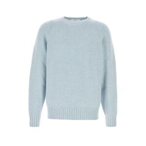 Umit Benan Men Light-Blue Cashmere Sweater